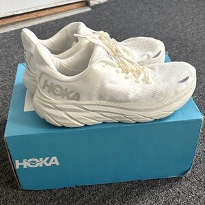 Hoka All-White Athletic Sneakers